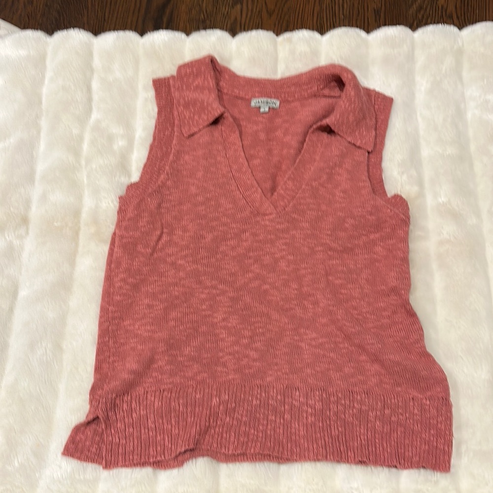 Terra cotta colored sweater vest size small